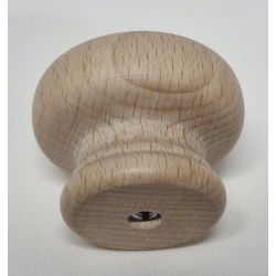 Gałka drewniana 40mm bukowa, surowa, podtaczana